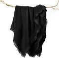 lifein Fall Black Throw Blanket for Couch-Soft Boho Bed Throw Blankets,Cozy Knitted Waffle Throw,Small Farmhouse Lightweight Blanket&Throw for Autumn,Woman,Man,Chair,Sofa,Home Decor(Black,50 * 60")