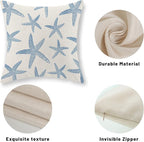 Navy Blue Starfish Pillow Covers 20x20 Set of 2 Coastal Throw Pillows Spring Summer Nautical Ocean Theme Beach Decorative Pillow Cases Farmhouse Outdoor Decor Cushion Case for Home Bedroom