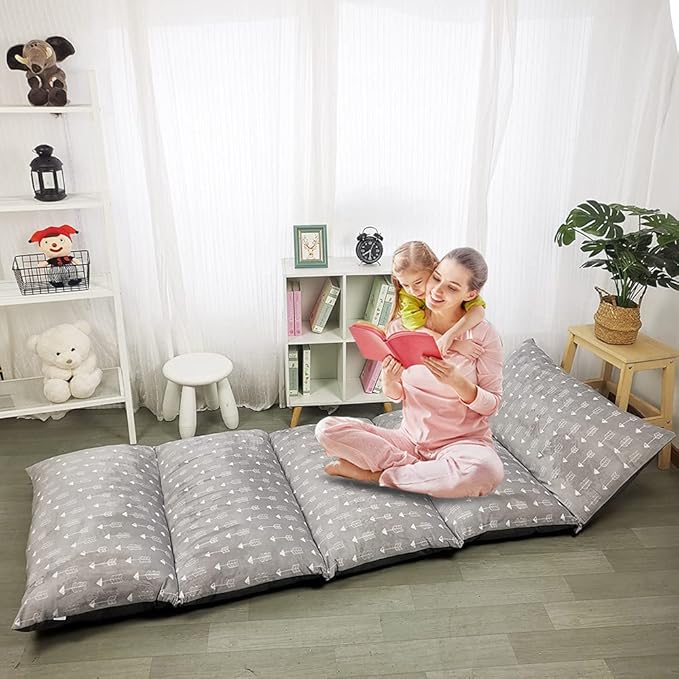 ICOPUCA Floor Lounger Pillow casing for boy Girl, Soft Minky Plush, Cover/Sleeve/Casing ONLY! Perfect Reading and Watching TV Cushion - Excellent for Sleepovers, King Size;
