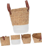 Boho Nursery Decor Straw Basket Potting Rattan Wall Decor Plant Basket Home Decorative Artistic