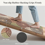 HEBE Cushioned Kitchen Mats for Floor Set of 2, Non Slip Anti Fatigue Kitchen Rugs and Mats, Floral Waterproof Comfort Foam Standing Mat Floor Carpet for Kitchen,Home Office,Sink,Laundry
