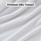 NEWCOSPLAY Super Soft Queen Blanket White Premium Silky Flannel Fleece Leaves Pattern Lightweight Bed Blanket All Season Use (White, Queen(90"x90"))