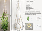 Comtelek Fake Hanging Plants with Lights Artificial Plants for Home Decor Macrame Plant Hanger with Fake Vines Faux Hanging Planter for Wall Ceiling Bedroom Bathroom Kitchen Office Boho Decor Indoor