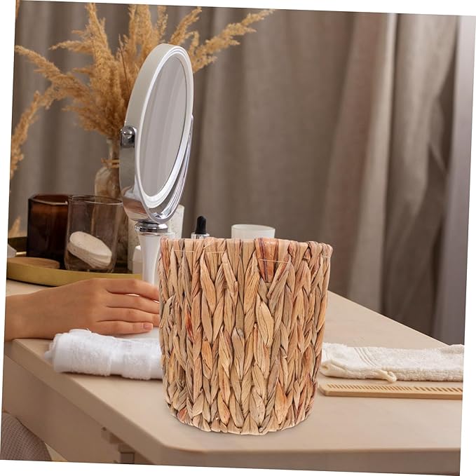 Cabilock Straw Planter with Liner Stylish Indoor Plant Container for Home Gardening