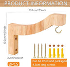 7-Inch Wooden 7-Shaped Wall Hook Plant Hanger – Ideal for Indoor/Outdoor Bird Feeders, Flower Baskets, and Wind Chimes