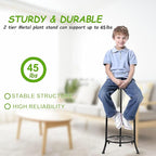 THKFUL 2Pack Plant Stand Indoor Outdoor,20.3" Heavy Duty Metal Pot Plants Stands for Multiple Plant,2 Tier Corner Flower Pot Stand Holder Rack Planter Display for Patio Garden Balcony(Black)