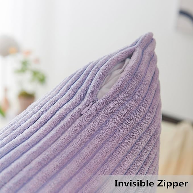 Home Brilliant Light Purple Pillow Covers 26x26 for Patio Bed Supersoft Square Euro Shams Pillow for Dorm Couch Chairs, 26x26 Inch, Lavender