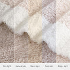 WRENSONGE Throw Blanket Cationic Dyeing Taupe Soft Cozy Fluffy Warm Hand Made Weave Throw Blankets for Couch, Sofa, Chair, Bed, Camping, Picnic, Travel Lightweight Bed Blanket - 60"*80"