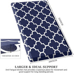 WISELIFE Anti Fatigue Floor Mat - 4/5 Inch Thick Kitchen Mat Non Slip Waterproof Heavy Duty Ergonomic Comfort Mat Durable for Home, Office, Sink, Laundry,(20" x 32", Blue)