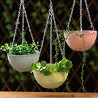 Foraineam 10 Pack Mini Hanging Planters Garden Self-Watering Flower Plant Pot Container Succulent Planter Pots with Hanging Chain