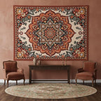 Accnicc Vintage Floral Mandala Tapestry Wall Hanging Boho Flower Tapestry Aesthetic Retro Bohemian Hippie Indian Cute Large Tapestries for Bedroom Living Room Dorm Decor 80 x 60 Inch