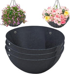 Hanging Basket Liners - 3PCS, 12 Inch Round, Non-Woven, Black Felt, Replacement Inserts for Hanging Baskets, Outdoor Plants - Avoid Bird Nesting