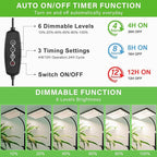 LBW Grow Lights for Indoor Plants Full Spectrum with Stand,214 LEDs Standing Plant Lights for Indoor Growing,Floor Grow Plant Lamp with 4/8/12H Timer,6 Brightness Levels,75" Adjustable Tripod