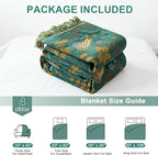 Boho Throw Blanket 60"x80", Soft Cozy 100% Cotton Blanket for Bed, Spring Blankets with Floral Bird Farmhouse Decor Breathable Lightweight King Size All Season