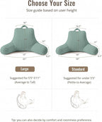 Blissful Diary Reading Pillow for Sitting in Bed, Flannel Back Pillow Bed Sitting Up for Adult & Children, Backrest Cushion for Sit Up in Couch or Floor, Dorm Essentials, Mint Green