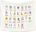 WARDOS Alphabet Nursery Inspirational Tapestry, Boho Kids Tapestry Wall Hanging, ABC Alphabet Inspirational Educational Wall Blanket Decor for Toddler Kids Room Nursery Playroom Classroom, 50x60 Inch