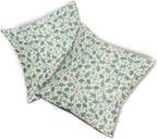 Aqua Floral Pillow Covers 22x22 Set of 2 Vintage Rustic Old Style Cute Small Flower Cream Print Decorative Outdoor Pillowcases Farmhouse Throw Cushion Case Decor for Couch Sofa Bed
