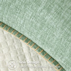 MIULEE Pack of 2 Couch Throw Pillow Covers 18x18 Inch Greyish Green Farmhouse Decorative Pillow Covers with Stitched Edge Soft Chenille Solid Dyed Spring Pillow Covers for Sofa Bed Living Room