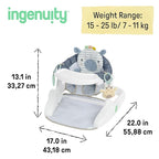 Ingenuity Prop Spot Learn-to-Sit Floor Seat for Baby, Removable Tray, 2 Linkable Toys, Tummy Time Mat, Unisex, for Ages 4-12 Months - Casi