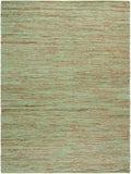 SAFAVIEH Area Rug 8x10 - Cape Cod Collection - Large - Green & Natural, Handmade Jute & Cotton, Ideal for Living Room, Bedroom, Dining Space (CAP236Y)