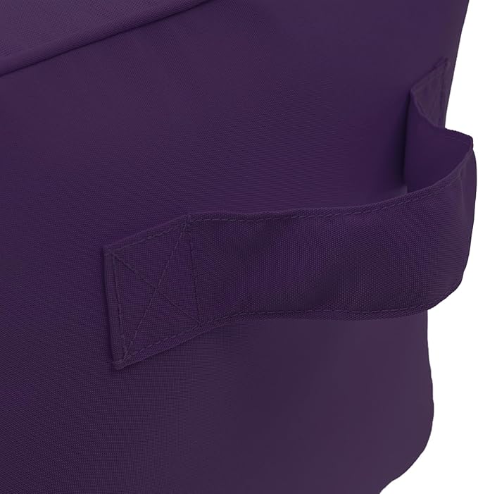 QILLOWAY Indoor/Outdoor Inflatable Stool, Ottoman Pouf Cube 16",All Weather Foot Rest for Camping or Home (Purple)