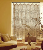 kiido Macrame Curtain Window Treatment【50" W x 71" H】 Bohemian Room Divider Doorway Curtain Boho Macrame Wall Hanging Living Home Decor Room Bedroom Decoration-Stars River (50" W x 71" H x1pcs)