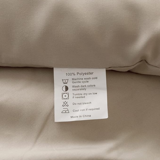 ROSGONIA Queen Comforter Set Oatmeal, 3pcs(1 Boho Oatmeal Comforter & 2 Pillowcases) All Season Soft Bedding Lightweight Bedspread Blanket Quilt