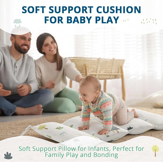 BlueWood Cushion for Climbing Arch, Montessori Philosophy Soft and Non-Slip Pillow for Kids, Pikler Cushion for Reading, Playing, Games, Parties (Forest)