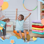 Juexica 8 Pcs Floor Cushions for Kids Floor Pillows Flexible Seating Cushions 3.5'' Thick Flexible Seating Classroom Furniture Meditation Seat Pillows for Home Nursery Yoga Decor(Rainbow Color,Square)