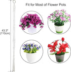 uxcell Nylon Outdoor Indoor Balcony Macrame Plant Hanger Flower Pot Holder Hanging Rope Baskets 2pcs White