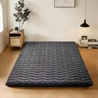 Premium Foam 3.2" Thick Japanese Futon Floor Mattress - Twin Size 39"x80" 100% High-Density Foam,Comfortable Sleeping Pad,Tatami Mat for Dorm,Bedroom or Guest Room，Boys Girls Dormitory Pads(Black)