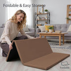 Foam Baby Play Mat: PU Leather Waterproof Kids Trifold Floor Playmat - Large Play Mat for Playpen Fodable Mattress Soft Toddler Mattress Infant Cushion for Preschool