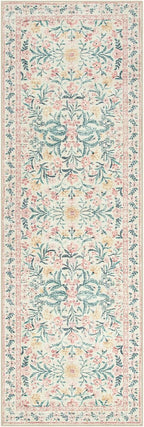 Lahome Sylvie Boho Hallway Runner Rug 2x6,Floral Kitchen Runner Rugs Non Skid Washable,Super Soft Indoor Throw Carpet for Girls Bedroom Bedside Bathroom Laundry Room, Pink/Multi