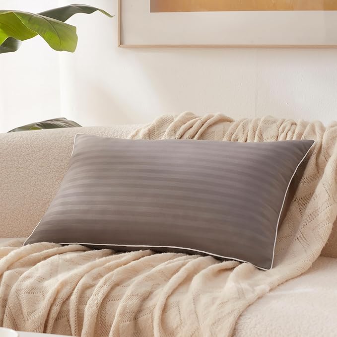 Memory Foam 16 x 26 Inch Throw Pillow Insert, Premium Lumbar Pillow Insert for Decorative Throw Pillow, Living Room, Couch and Sofa, 16 x 26 Inch, Gray