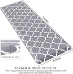 WISELIFE Anti Fatigue Floor Mat - 4/5 Inch Thick Kitchen Mat Non Slip Waterproof Heavy Duty Ergonomic Comfort Mat Durable for Home, Office, Sink, Laundry,(24" x 70", Grey)