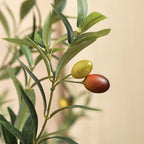 Kazeila Artificial Olive Tree 5FT Tall Faux Silk Plant for Home Office Decor Indoor Fake Potted Tree with Wood Branches and Fruits, 2 Pack