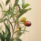 Kazeila Artificial Olive Tree 6FT Tall Faux Silk Plant for Home Office Decor Indoor Fake Potted Tree with Natural Wood Trunk and Lifelike Fruits, 2 Pack