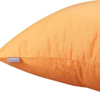 4-Pack 100% Cotton Comfortable Solid Decorative Throw Pillow Case Square Cushion Cover Pillowcase Sublimation Blank Pillow Covers Halloween DIY Throw Pillowcase(20x20 inch/ 50x50cm,Pumpkin Orange)