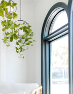 Plant Hanger with Wood Base - Boho Macrame Hanging Plant Holder for Indoor Plants Hanging Planter for Wall /Window/Room Decor Black (Pot & Plant Not Included)