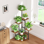 Corner Plant Stand Indoor with Grow Lights, 7 Tiered Plant Shelf Indoor, 43" Corner Plant Stands for Indoor Plants, Metal Plant Flower Display Shelves, Plant Organizer Rack for Living Room, Balcony, Home Decor