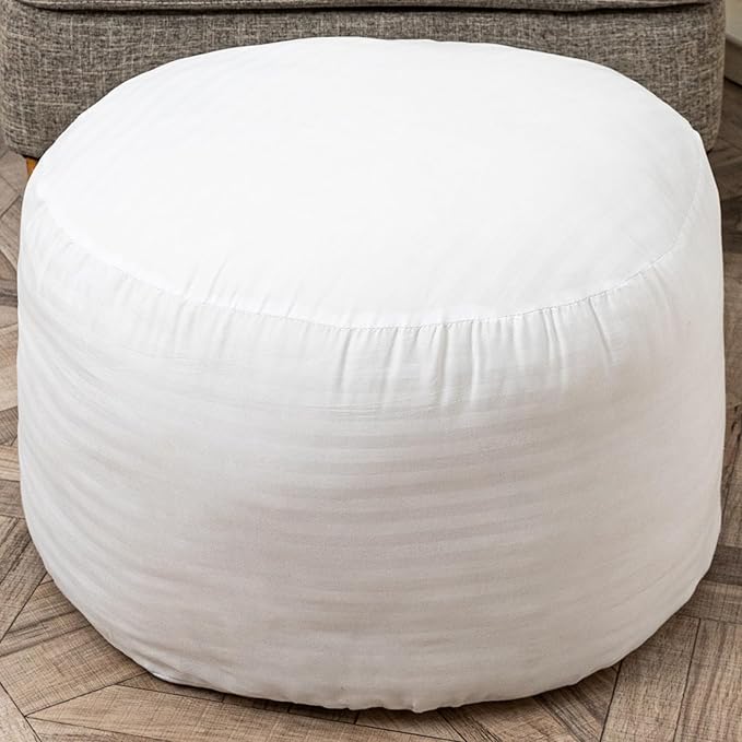 Asuprui Pouf Filler PP Cotton Footstool Pouf Stuffing Pouf Insert Ottoman Filler Bean Bag Filler 20x20x12 Inches Round