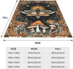 Moth Throw Blanket Soft Flannel Blanket 60"x50" in Bed Blanket Home Decor for Room Sofa Couch All Season