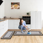 Mattitude Kitchen Mats Set of 2 Cushioned Rugs Anti-Fatigue Mats for Kitchen Floor,Waterproof Non-Slip Mats and Rugs Set for Office,Floor,Laundry 17.3"×29"+17.3"×59",Chocolate