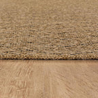 Easy Jute Rugs 4x6 Herringbone Natural Color Living Room Indoor Outdoor Area Rug for Patio and Kitchen Rug High Traffic Washable Easy to Clean Solid Boho Woven Design Carpet (4 x 6)
