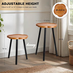 Plant Stand Indoor, Wood Plant Table Plant Holder with Raised Design,Heavy Duty Metal Flower Pot Stand, Mid Century Modern Home Decor Small Side End Table（Clr.2-Flower 20" H）