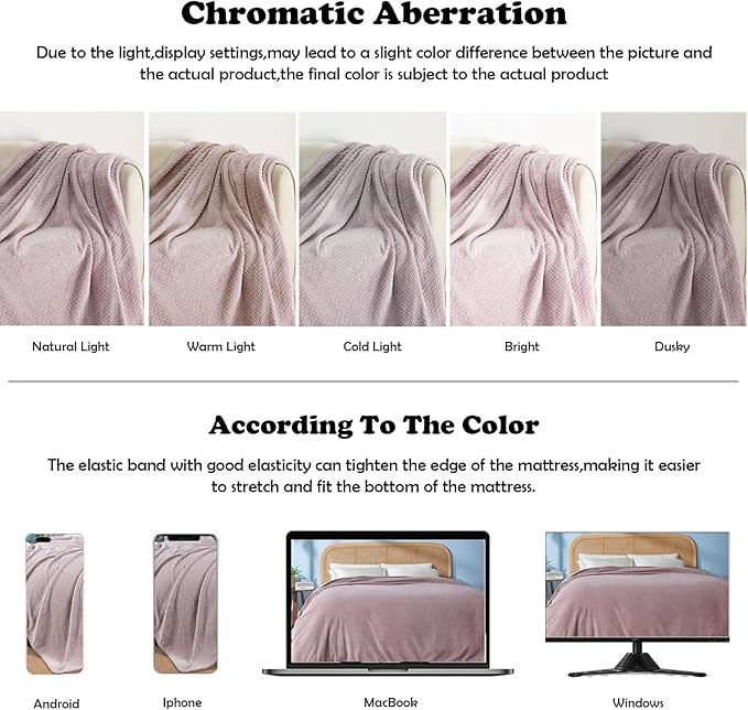 NEWCOSPLAY Super Soft Throw Blanket Premium Silky Flannel Fleece Leaves Pattern Lightweight Blanket All Season Use (Light Purple, Throw(40"x50"))