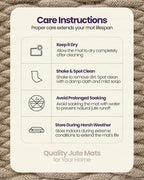 DEXI Jute Door Mat Inside Entryway Braided Woven, 24x35 Front Entrance Doormat Inside Leaf Shaped, Welcome Natural Fiber Entry Mats Farmhouse Home Decor, Beige