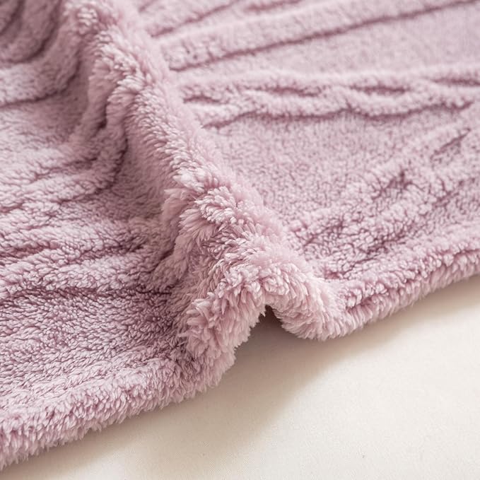 YUSOKI Queen Size Blanket Single Layer,Weight(4.4lb),370GMS-3D Stylish Design for Gift Home Decor (Rose Pink,90"x90")