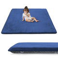 1.3" Thick Baby Play Mat for Floor, 79x79 Playpen Mat, Pro Soft Flannel Foam Mats Toddler Infant Kids Crawling for Nursery Rug Playroom Living Room Waterproof Easy Care Non-Slip (Blue)