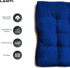 LANITI 24” Inch Extra Large Floor Cushions Tufted Floor Pillow for Adults Square Meditation Ultimate Comfort Oversized Pillows for Floor Cushion (Navy)